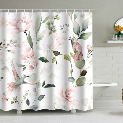 Floral Patterned Shower Curtain