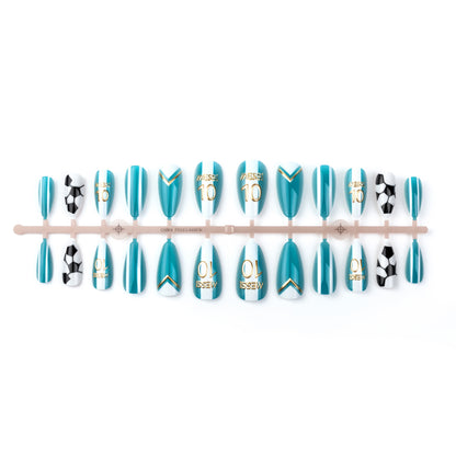 Glamorous Sporty Artificial Nail Set Acalora