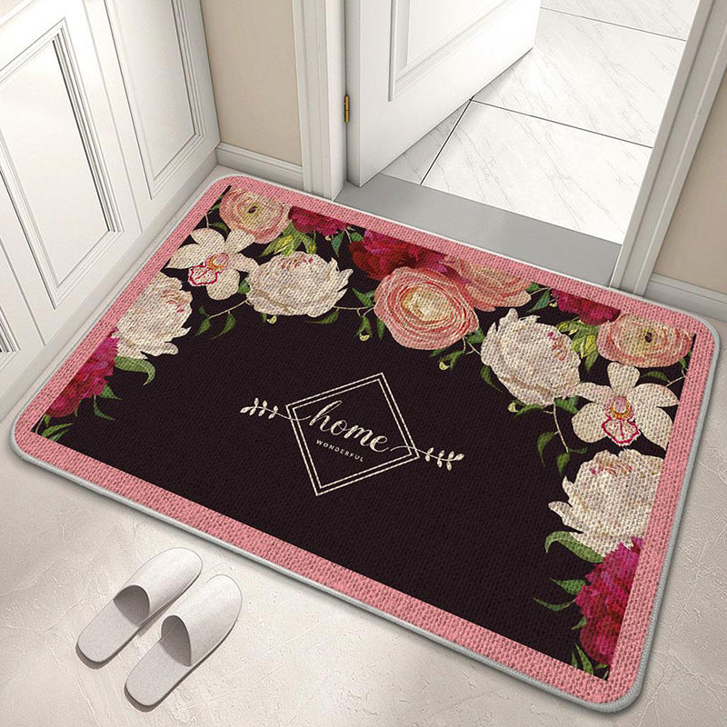 Decorative Floral Welcome Mat