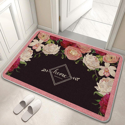 Decorative Floral Welcome Mat