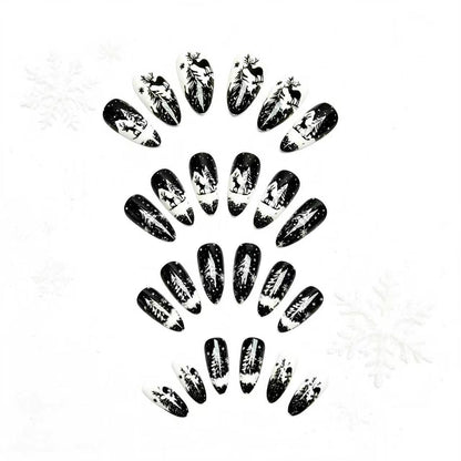 Snowy Winter-Themed Nail Art Acalora