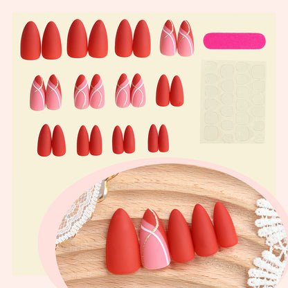 Elegant Mat Finish Press-On Nails Acalora