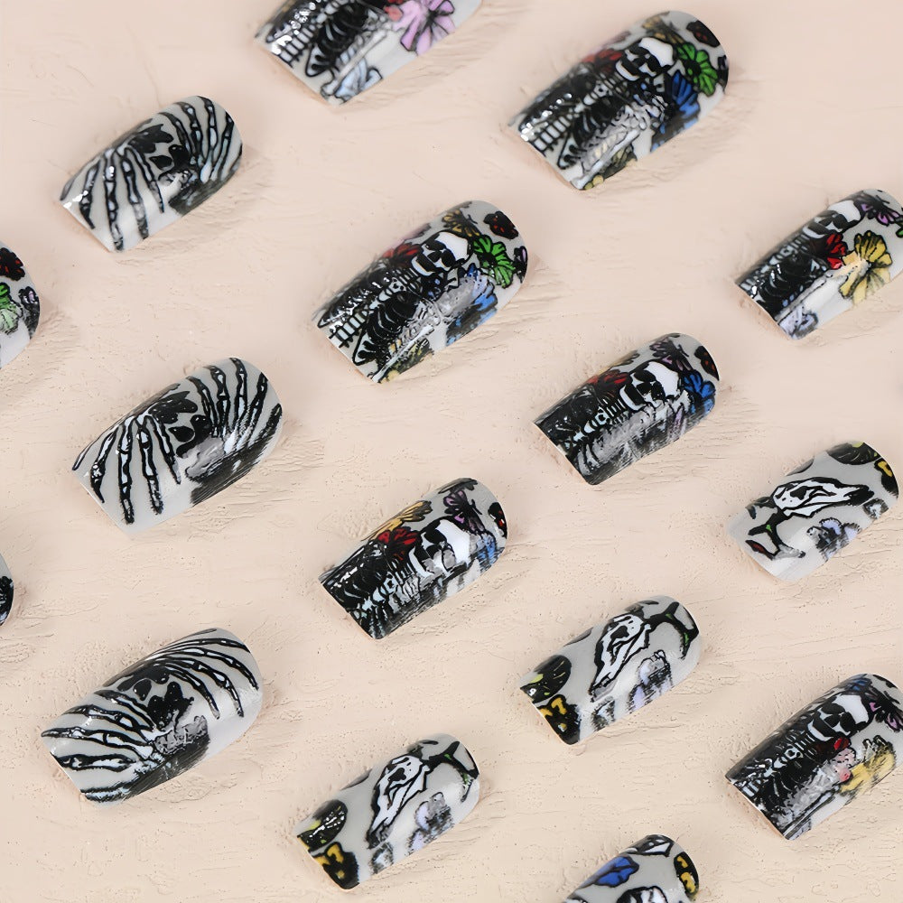 Creative Skeleton Nail Design Acalora