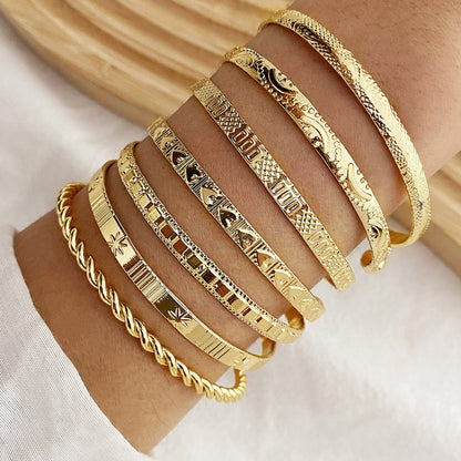 BowLift | 7pc Adjustable Textured Cuff Stack