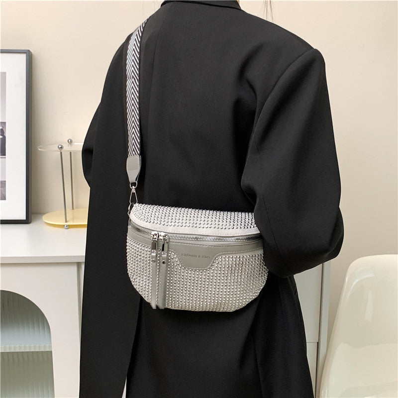 Stylish Rhinestone Embellished Mini Crossbody Bag Acalora