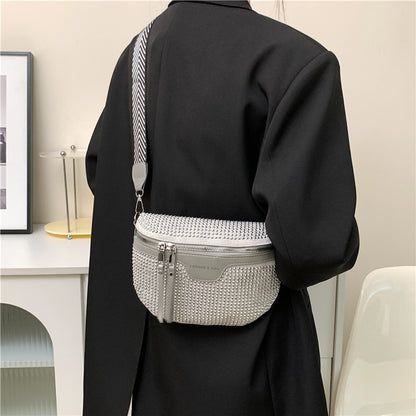 Stylish Rhinestone Embellished Mini Crossbody Bag Acalora