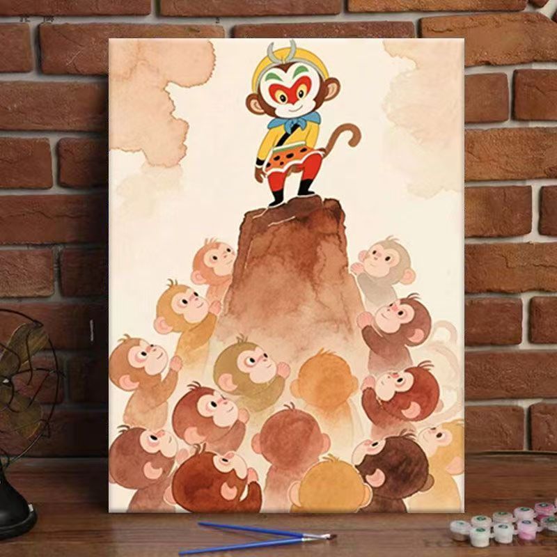 Whimsical Monkey Adventure Art Print