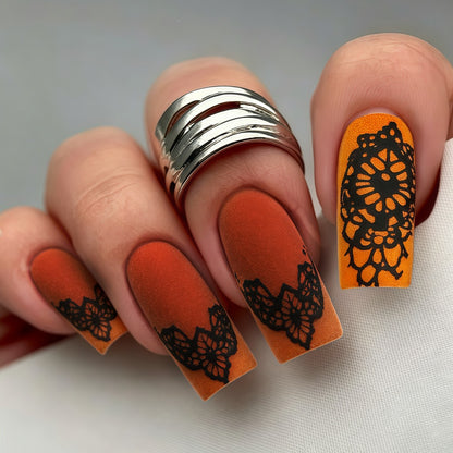 Artificial nails with floral tips pattern Acalora