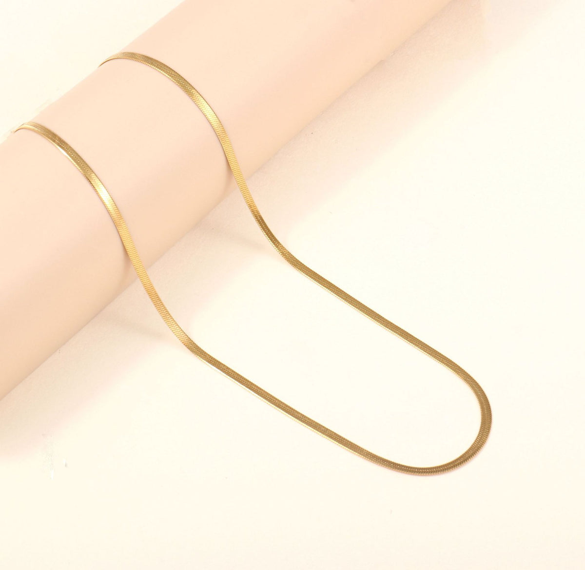 Sleek Slim Silver Chain Necklace Acalora