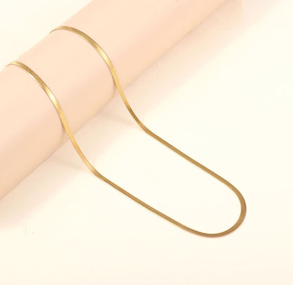 Sleek Slim Silver Chain Necklace Acalora