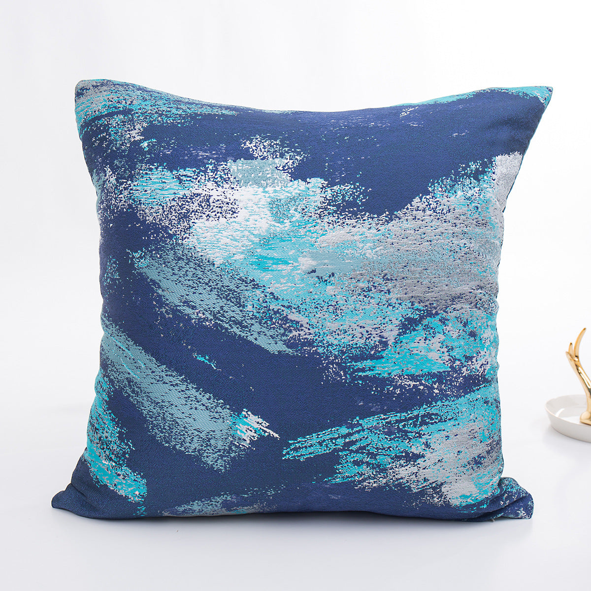 Decorative Textured Cushion with Metallic Finish