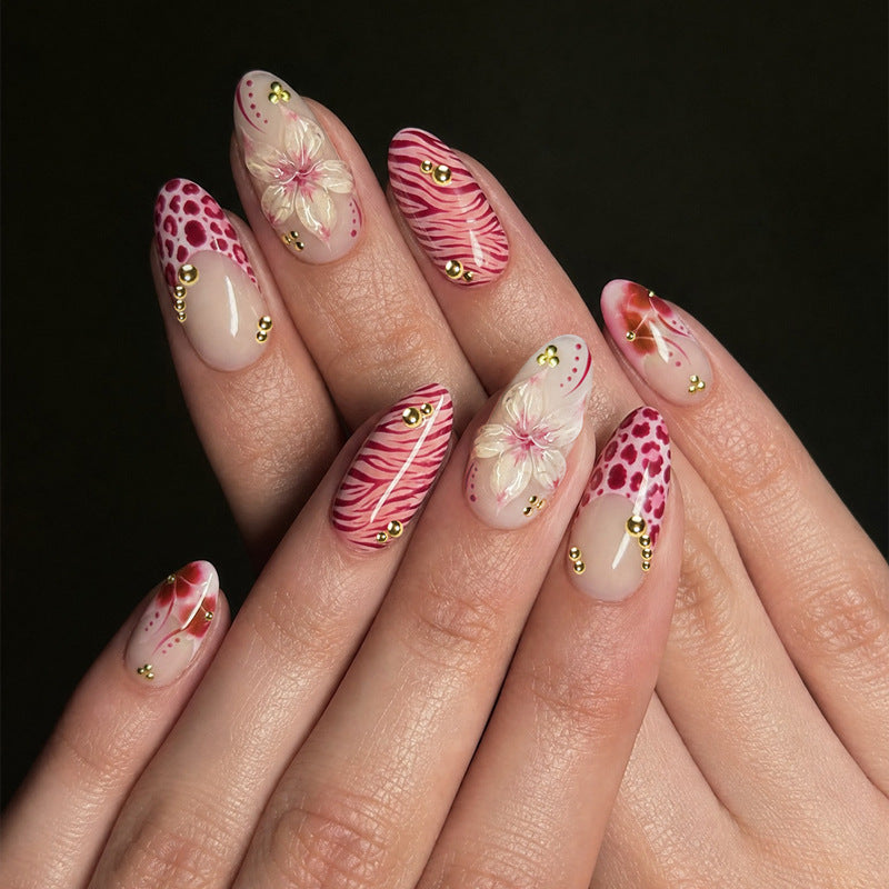 Floral Design Press-On Nail Set Acalora 1788495338