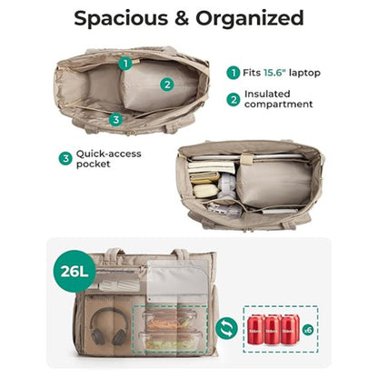 Insulated Multi-Functional Lunch Tote Acalora