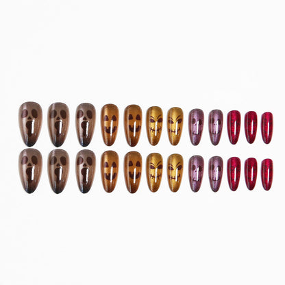 Creative Halloween Nail Art Set with Detailed Creepy Design Acalora
