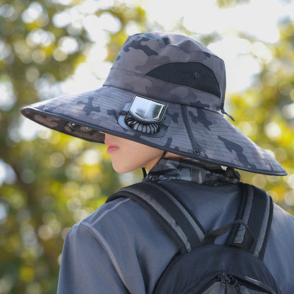 wide-brimmed outdoor sun hat with UV protection, breathable mesh, and adjustable chin strap Bowlift