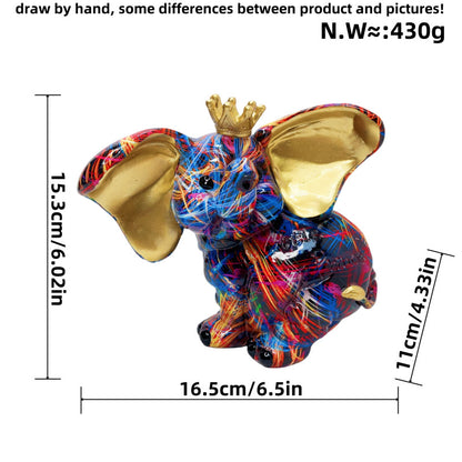 Artistic elephant figure with football motif Acalora