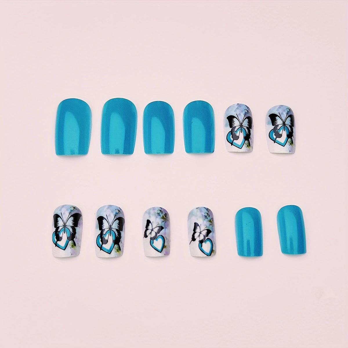 Artistic Butterfly-Themed Nail Art Acalora