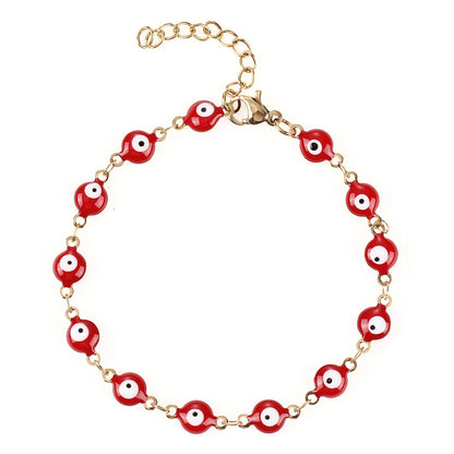 Colorful Evil Eye Charm Bracelet Acalora