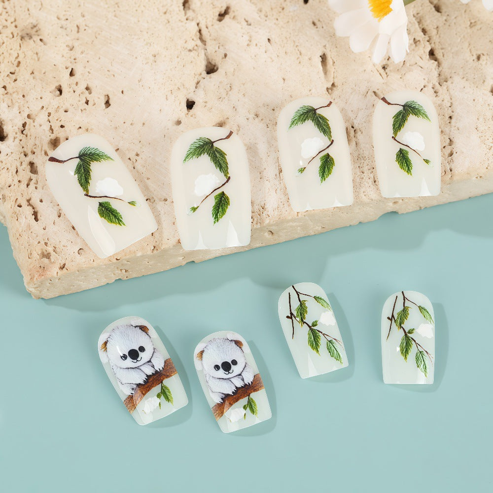 Creative panda design artificial nails Acalora