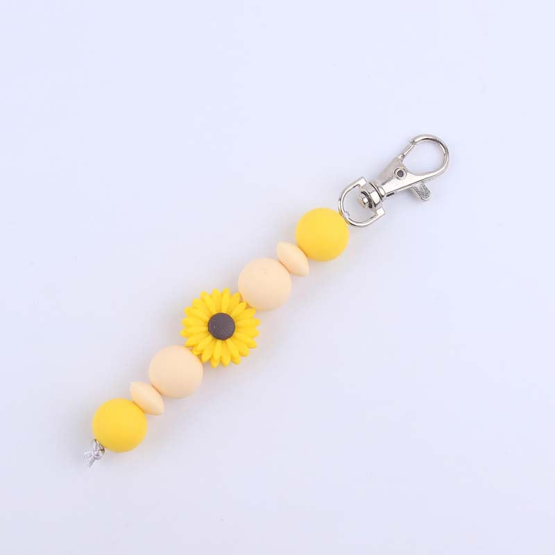 Decorative Silicone Beaded Keychain Holder Acalora