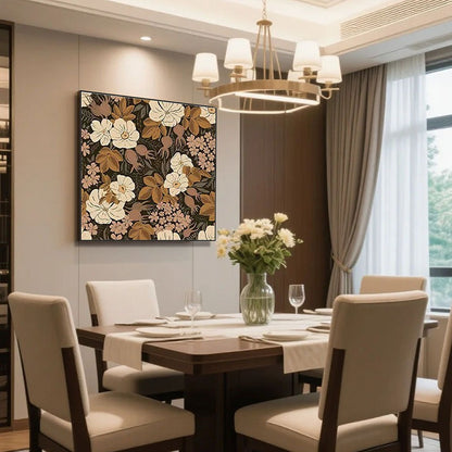 Floral Themed Canvas Wall Decoration