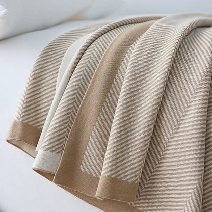 Luxurious Striped Throw Blanket