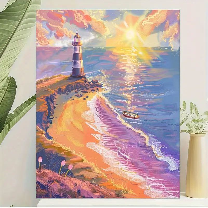 Scenic Lighthouse Canvas Wall Art