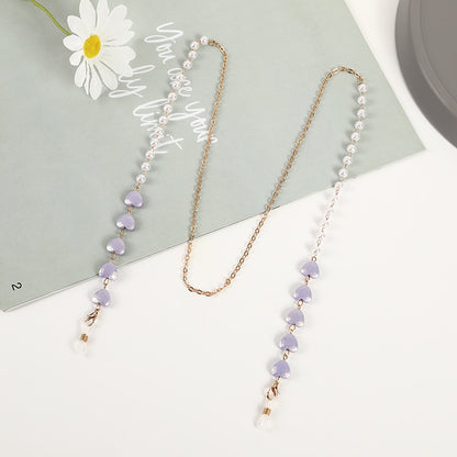 Heart Charm Eyewear Chain Acalora