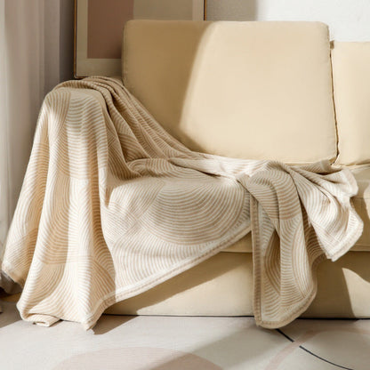 Minimalist Textured Knit Throw Blanket