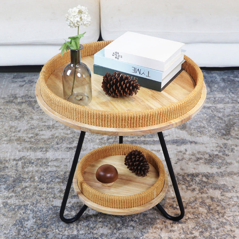 Decorative Round Woven Coffee Table Acalora