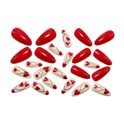 Art nails in elegant heart design Acalora