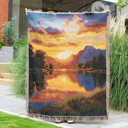 Scenic Landscape Throw Tapestry