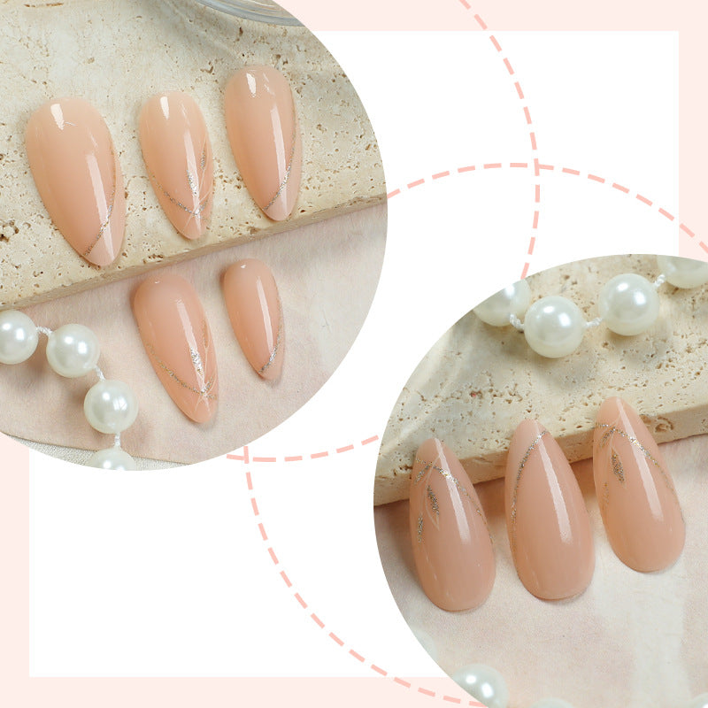Elegant Stiletto Press-On Nail Set with Pearl Accent Designs Acalora
