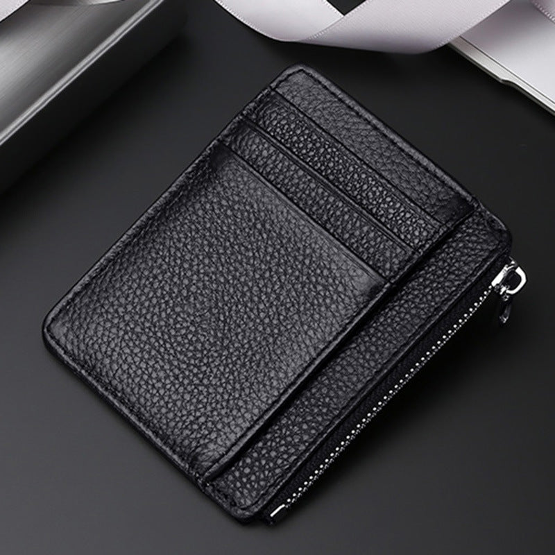 Luxury Leather Zippered Card Holder Acalora