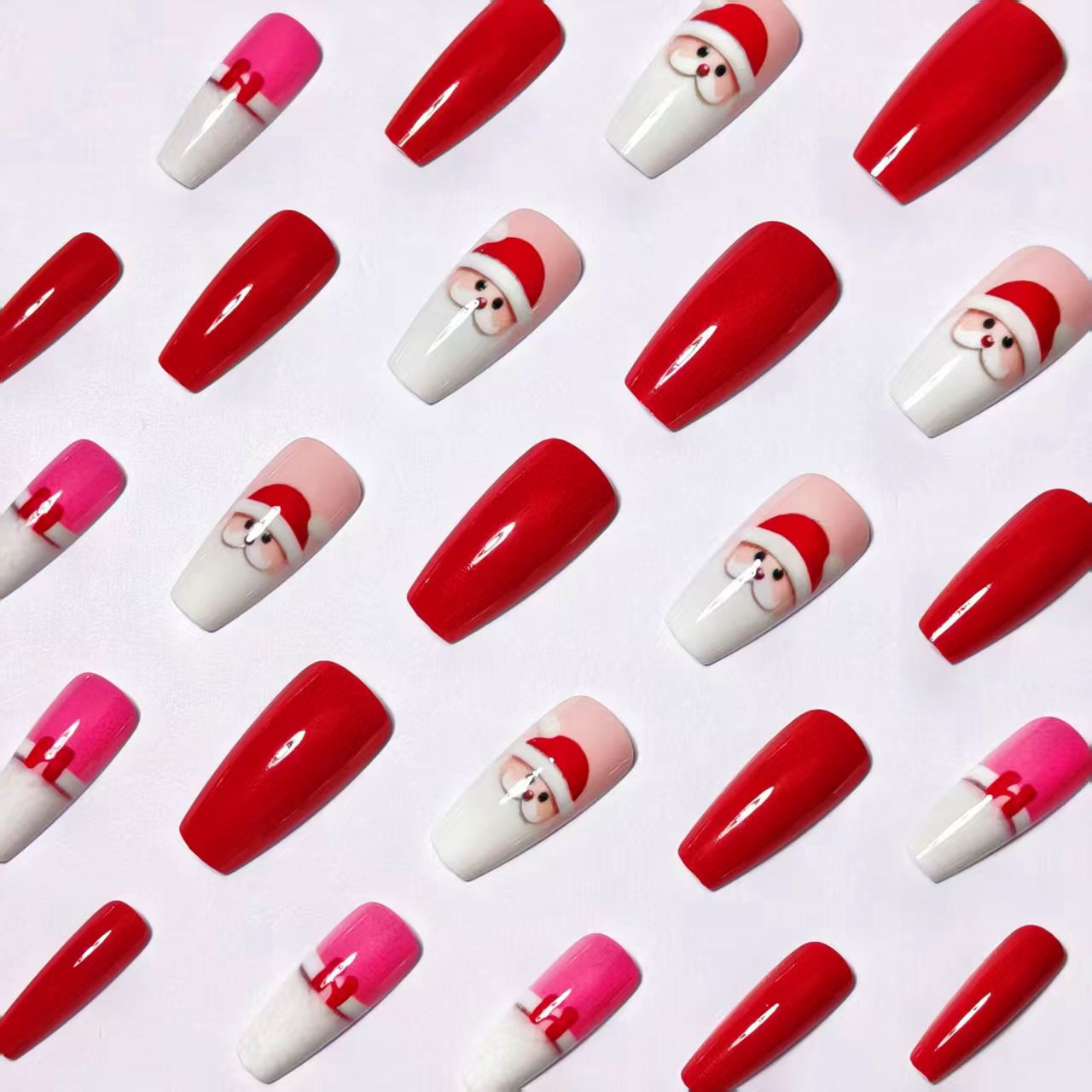 Holiday-Themed 3D Santa Nail Art Acalora