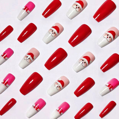 Holiday-Themed 3D Santa Nail Art Acalora