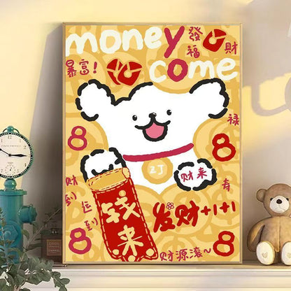 Playful Cartoon Dog Wall Art