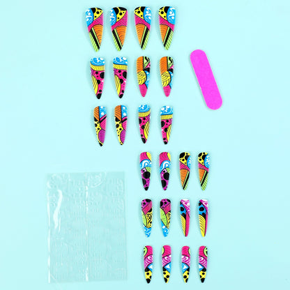 Creative Nail Art with Colorful Design Acalora