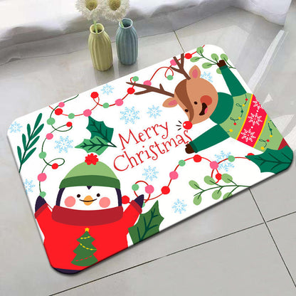 Festive Holiday-Themed Bath Mat