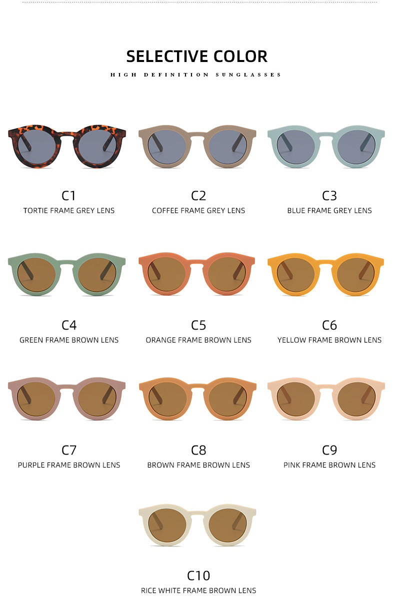 Women's round sunglasses with trendy design and UV protection Bowlift