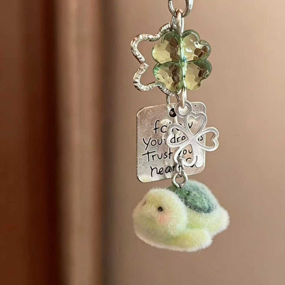 Inspirational Turtle Charm Keychain Acalora