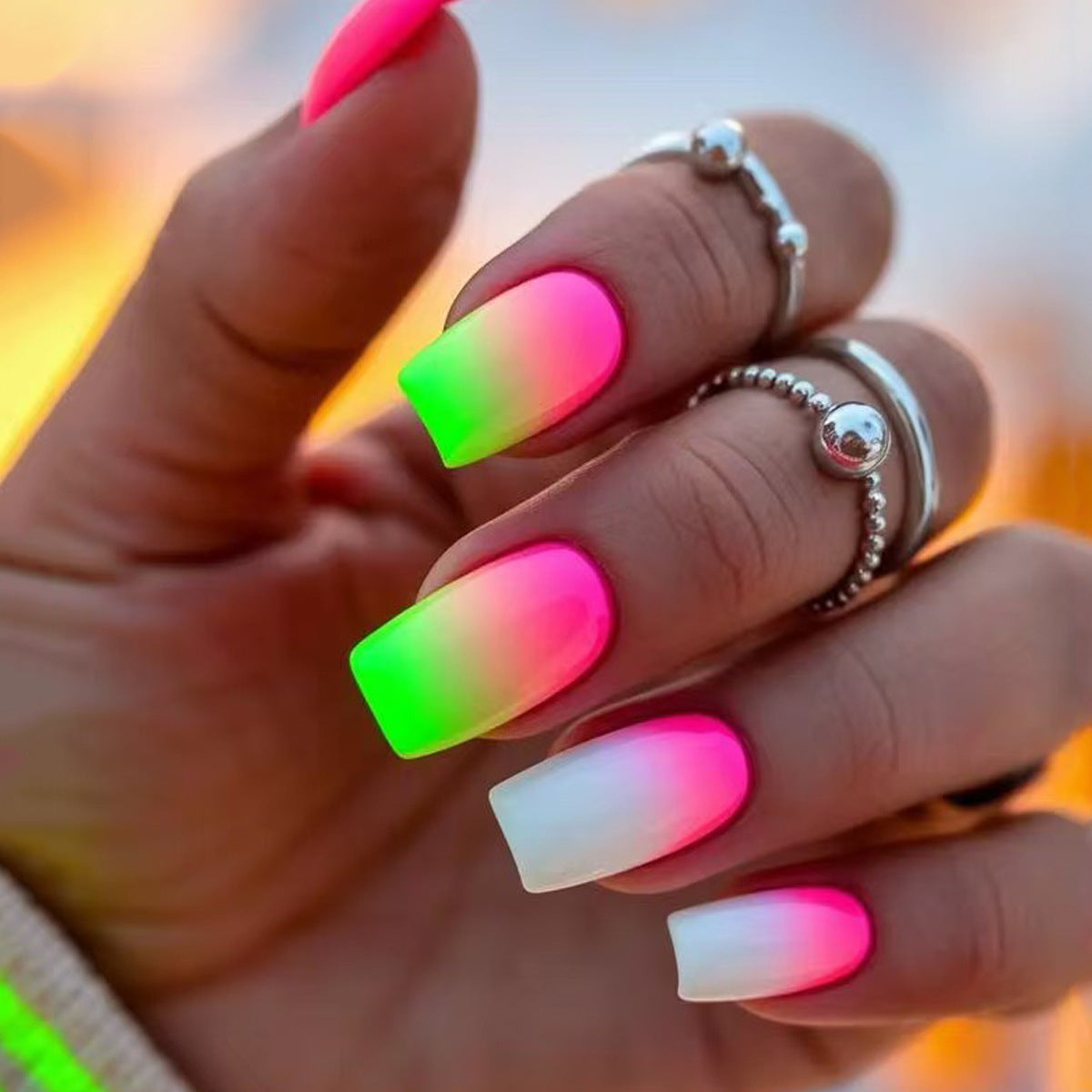 Stylish Ombre Nail Art Design Acalora