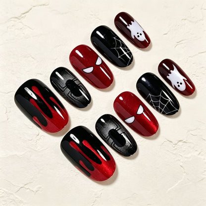 Halloween Themed Press-On Nail Art Set Acalora