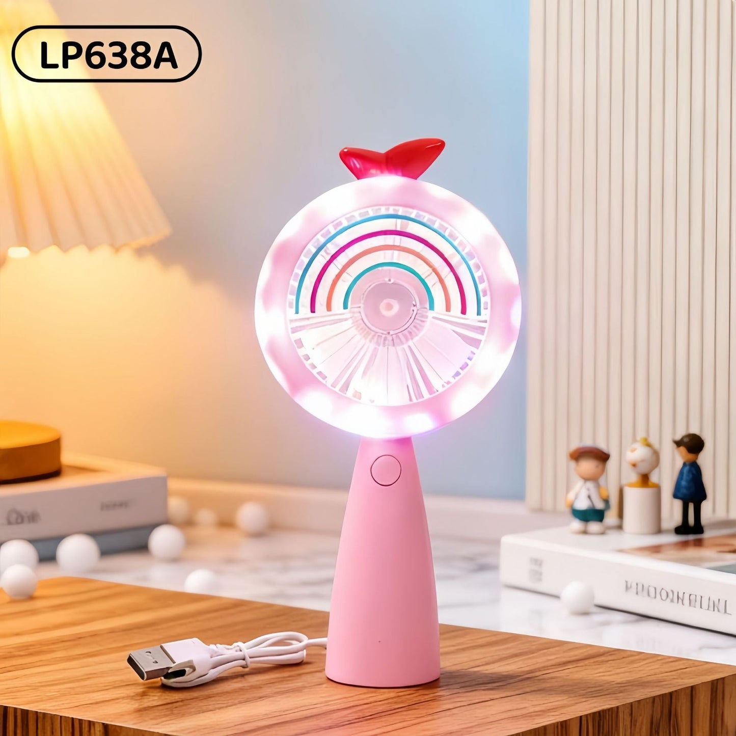 Women's Portable Mini Fan in Playful Bear Design Bowlift