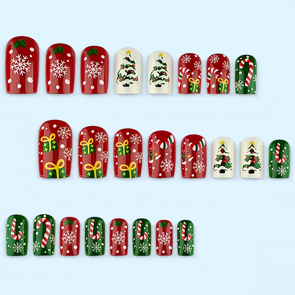Christmas art nails in festive design Acalora