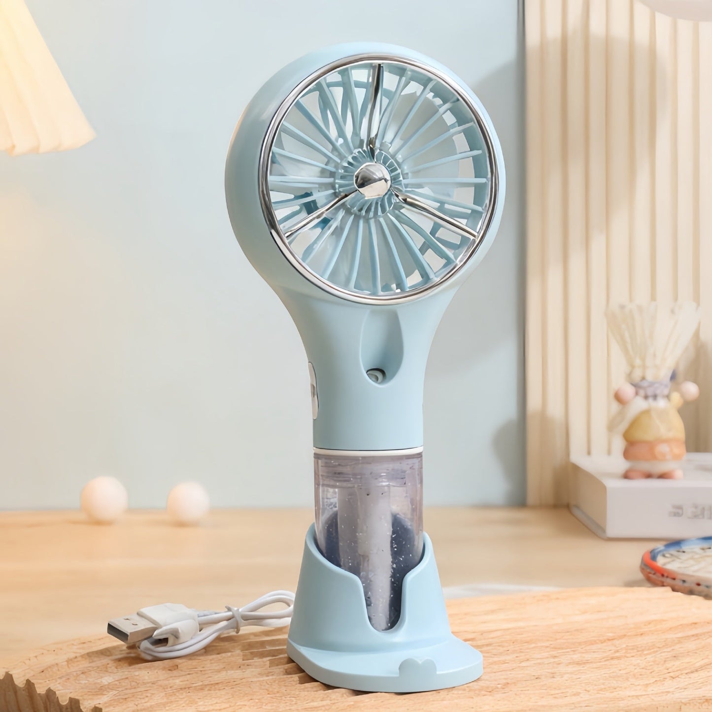 Unisex Portable Spray Hand Fan with USB Charging Function and Ergonomic Design Karnz