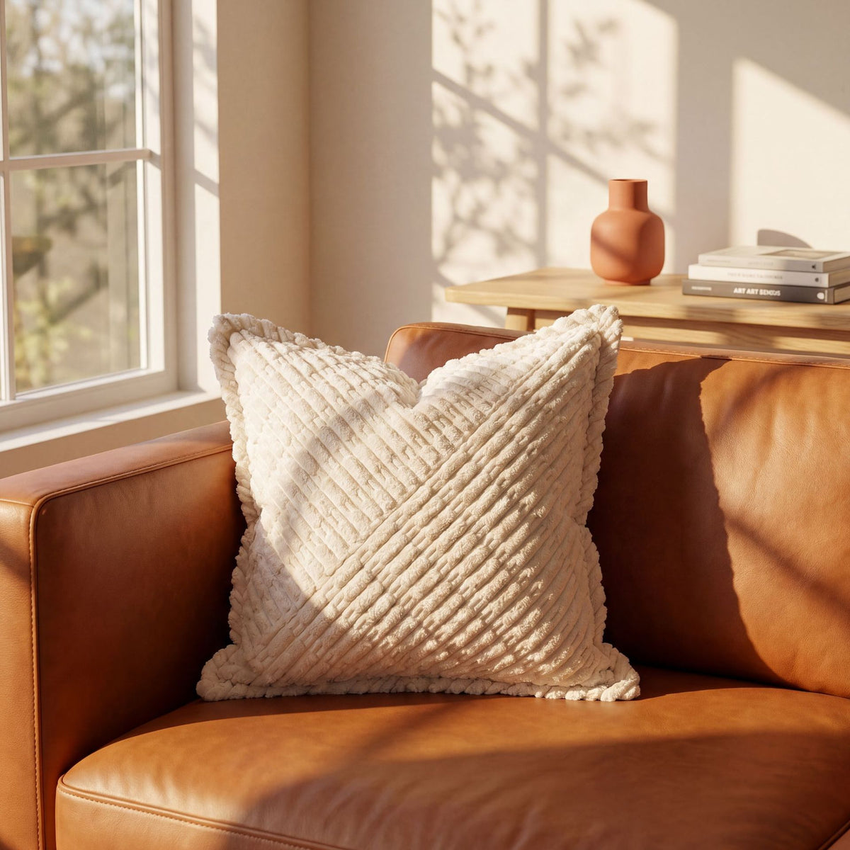 Textured Decorative Throw Cushion
