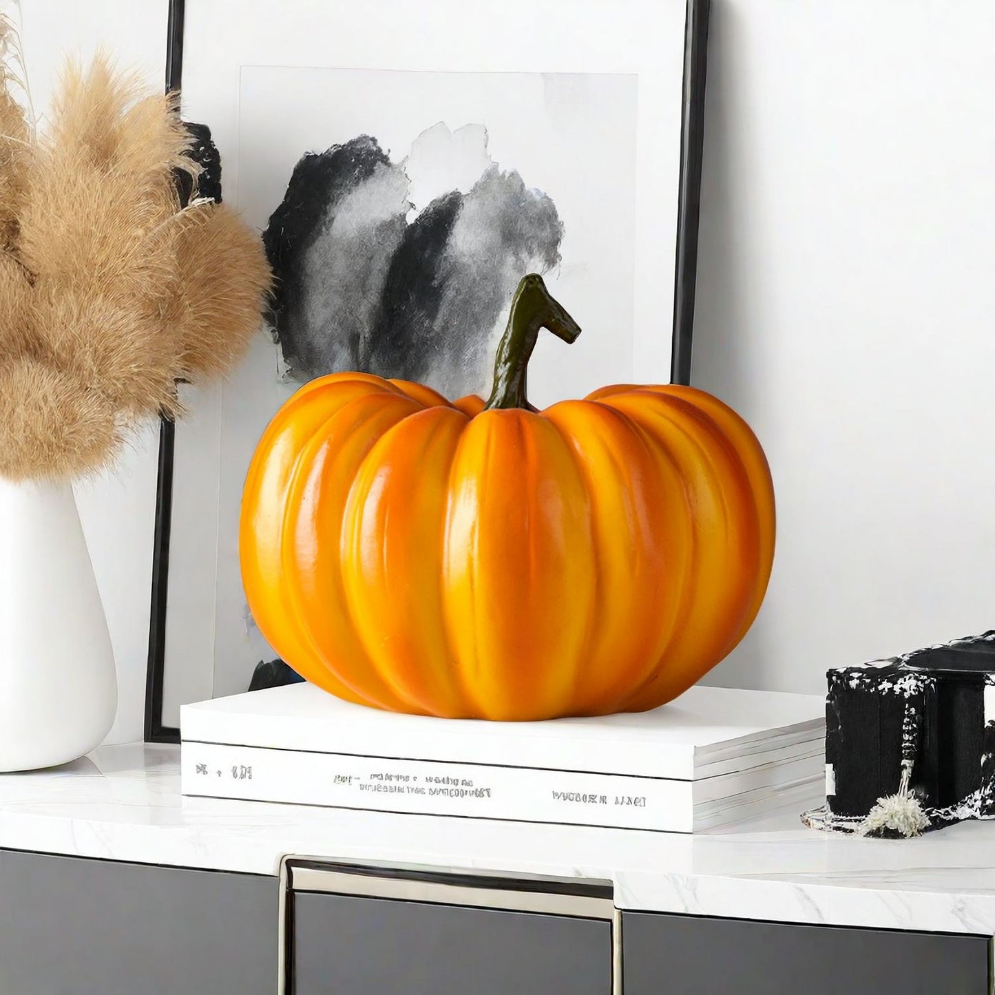 Decorative pumpkin figure as autumn probe Acalora
