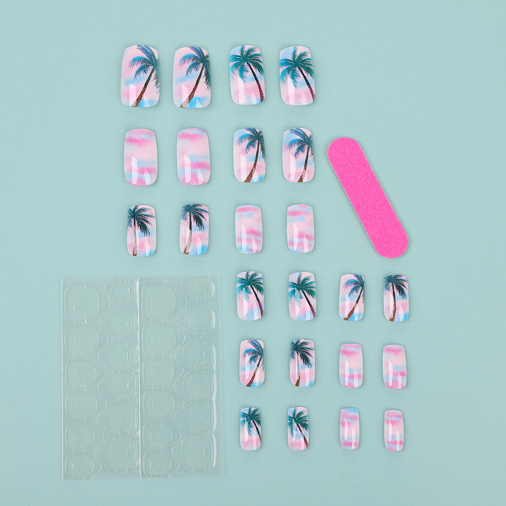 Artificial nails in tropical palm design Acalora