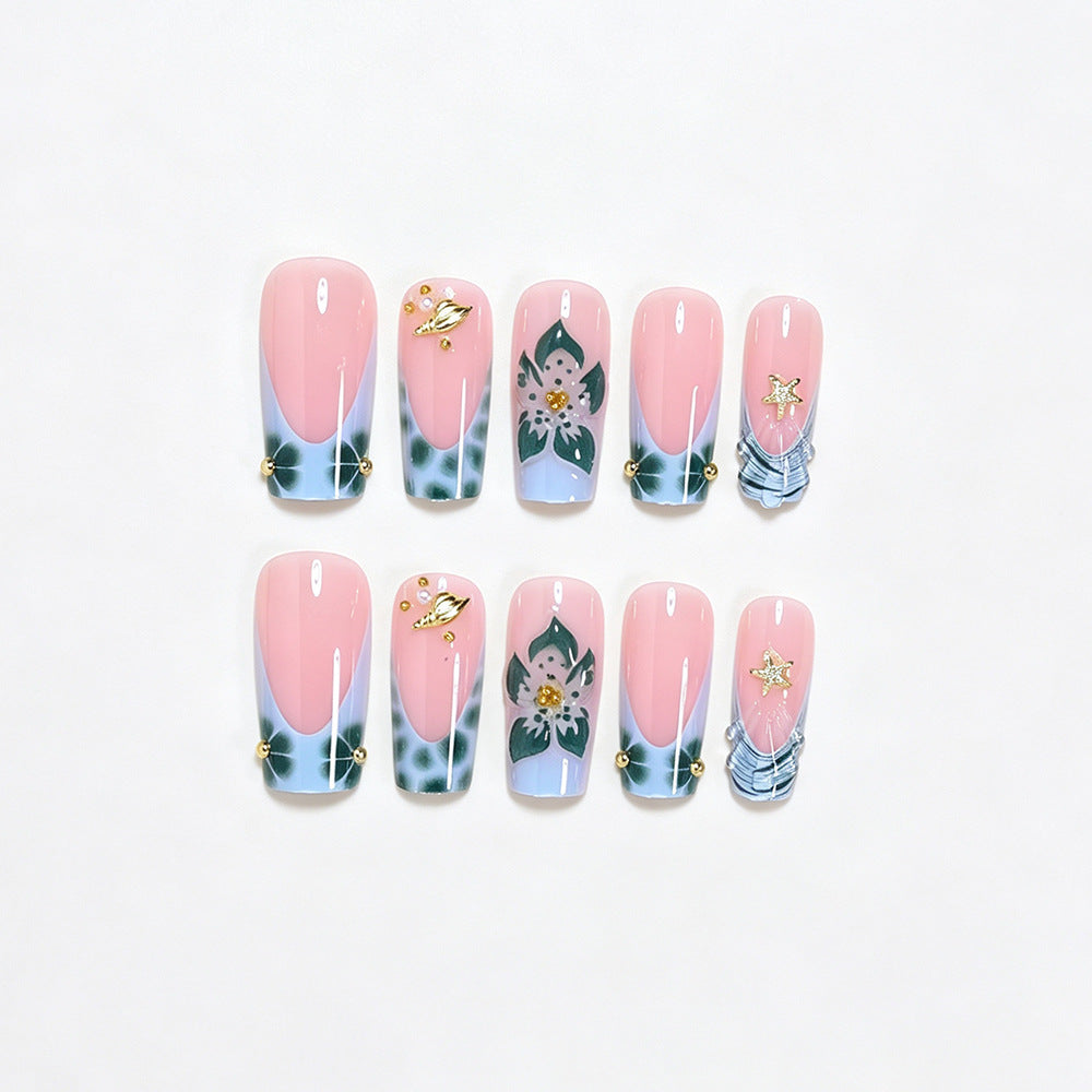 Artistic Long Acrylic Nail Extensions Acalora